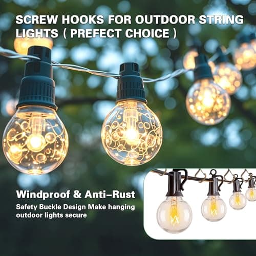 Ticway 12 PCS Q-Hanger Hooks for String Lights, Ceiling Hangers for Plants & Wind Chimes, Christmas Decorations Outdoor Hooks Bronze - Thumbnail 4