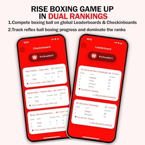 WiiMad Boxing Reflex Ball with App Punch Counter, Reaction Ball for Hand Eye Coordination Training, Boxing Equipment with Headband, Punching Game for Kids, Teens & Adults, Fitness Gift - Thumbnail 6