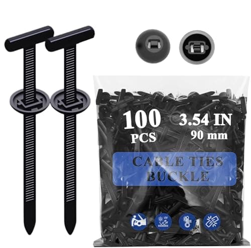 100PCS Nylon Universal Cable Tie Buckle Zip Ties - Heavy Duty Self-Locking Cable Tie Buckles Clips for Car Auto Bumper Fender Repairs, Multipurpose Plastic Fasteners for Automotive Use - Image 1