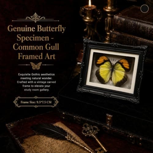 1Pcs Real Butterfly Framed Handmade, Taxidermy Butterfly Shadow Box Collection, Framed Butterfly Taxidermy for Oddities and Curiosities Gifts Tabletop Ornaments (#01-butterfly Specimen+photo Frame) - Thumbnail 6