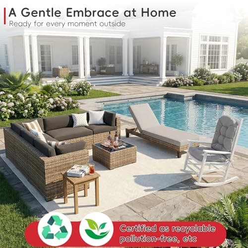 Zubeno Custom Bench Cushion, Waterproof Outdoor & Indoor Bench Cushion Made to Order, Non-Slip Thick Foam Seat Cushion for Patio Furniture, Window Seat, Porch, Garden Bench - Thumbnail 3