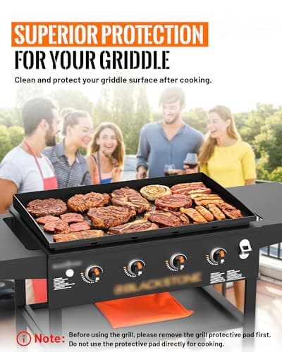 36'' Silicone Griddle Mat for Blackstone - Heavy-Duty Food-Grade Griddle Cover & Full Surface Protection, Waterproof, Rust & Dust-Proof, Essential Blackstone Griddle Accessories for Outdoor BBQ - Thumbnail 5