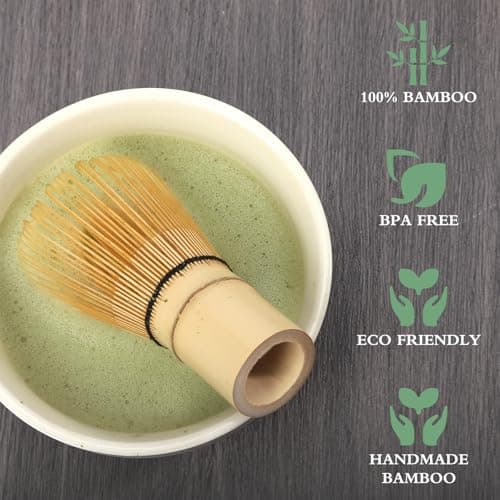 Bamboo Matcha Whisk Traditional Japanese Matcha Whisk Handcrafted Chasen for Matcha Powder Bamboo Whisk for Authentic Matcha Tea Ceremony Tea Preparation - Thumbnail 3