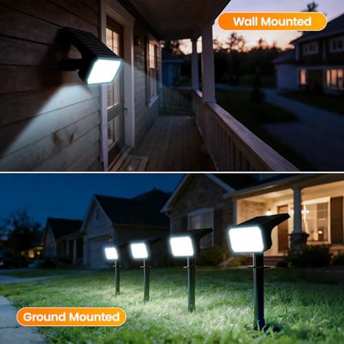 Fabrito Solar Spot Lights Outdoor 10 Pack, [108Leds, 4 Modes] Auto On/Off Spotlights, IP67 Waterproof Landscape Lights for Tree, Yard, Patio, Pool, Pathway, Driveway, Cold White - Thumbnail 5