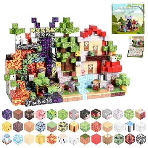 TNQDA 200 PCS Magnetic Blocks,Magnetic Building Blocks,Magnet Toys for Kids,Blocks Magnet Set,Stacking Magnets, School STEM Toys for Boys and Girls Age 3+ Years Old - Image 1