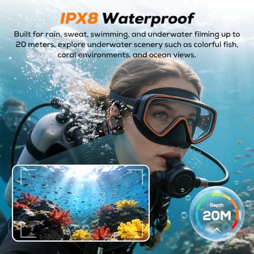 VibeLens MusicCam World’s 1st Bone Conduction Headphones with Camera, Hand-Free POV Camera Headphones, IP68 Water & Sweat Resistant, AI Functions, Open-Ear Bluetooth Wireless Sport Earphones with APP - Thumbnail 6