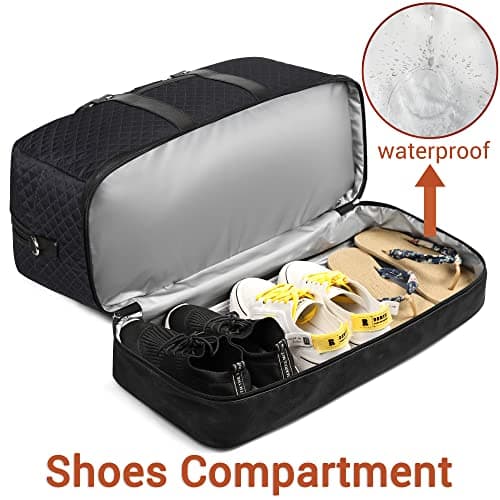 Weekender Bags for Women, 21" Large Travel Duffle Carry on with Crossbody Bag & Toiletry Bag, Water-Resistant Shoe Compartment, Trolley Sleeve, for Business Weekend Overnight Trips - Thumbnail 2