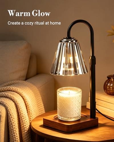 Marycele Vintage Candle Warmer Lamp with Timer Dimmer, Adjustable Height - Thumbnail 2