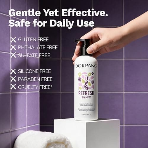 DORPANG Dandruff Shampoo for Oily Hair, Anti Dandruff and Oil Control Treatment Refresh Shampoo, Sulfate Free Daily Scalp Care, 355ml (12 fl oz) Floral Scent - Thumbnail 5