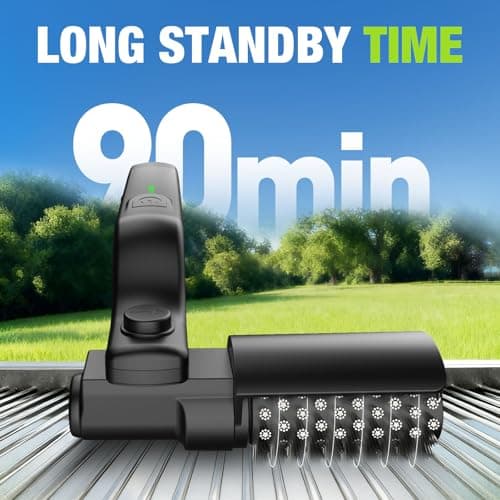Electric Grill Brush, Cordless Rechargeable BBQ Grill Cleaning Brush, 180° Adjustable Angle, 3-Speed Motor, Stainless Steel Head, Electric Grill Cleaner for Outdoor Grill, Gas BBQ Grates & Griddles - Thumbnail 2