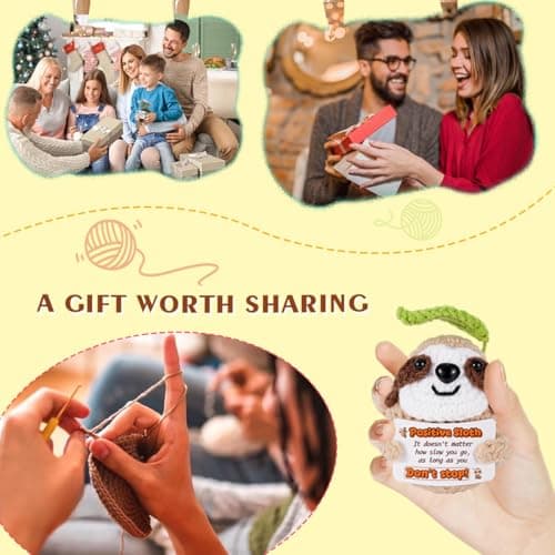 Gifts for Him Her, Positive Crochet Animals with Fragrance, Encouragement Gifts for Women Men, Emotional Support Crochet Gift, for Holidays Such as Mothers Day Fathers Day Birthdays Anniversary - Thumbnail 5