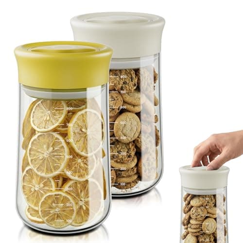 Overnight Oats containers with Lids, Upgraded Easy Open quarter twist, 27 oz Glass Food Storage Jars set of 2, Wide Mouth Mason Salad Jars for Meal Prep, Coffee Beans, Grains, Loose Tea and More - Image 1