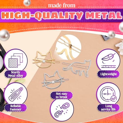 3 PCs Girl Cat Accessories – Cat Hair Clip for Various Hairstyles with Stylish Design – Compact Size Clips Made of Sturdy Metal Alloy for Daily Wearing, Cute Outfits, Parties, and Creative Styling - Thumbnail 3