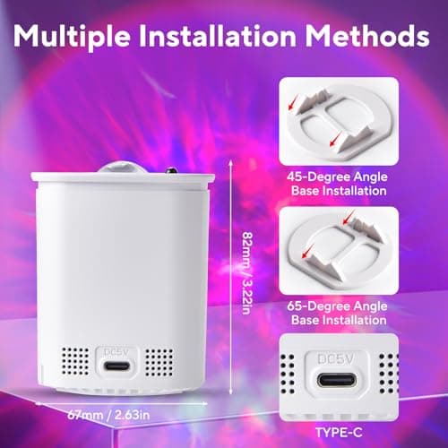 HIJOPIB Galaxy Projector for Bedroom, Nebula Ceiling Led Lamp with Remote & Timer, Night Light Gifts for Kids,Room Decor/Birthdays/Christmas/Party/Tiktok Live - Thumbnail 6