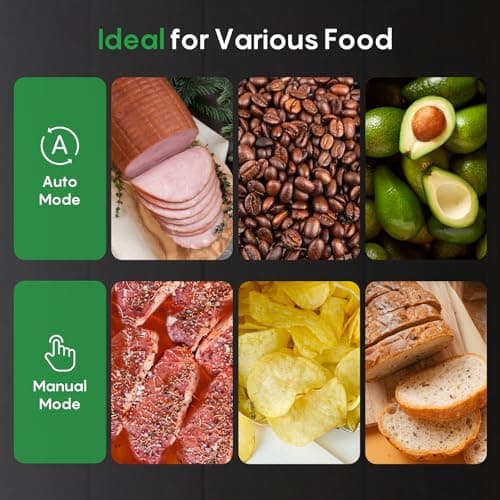 FRESKO Vacuum Sealer Machine with Automatic Bag Detection, 0.2-inch widened heating strip, Compact Food Sealer, Easy to Use, Starter Kit - Thumbnail 2