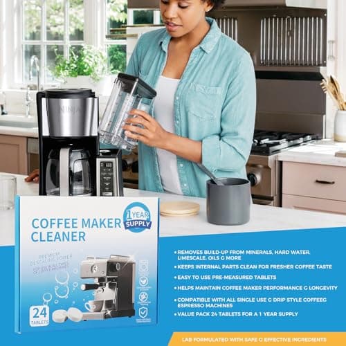 Gihen 24 Pack Coffee Machine Clean Tablets Effectively Removes Coffee Oil - Thumbnail 2