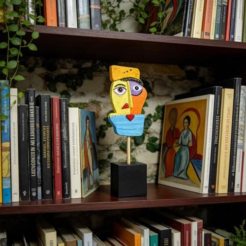 ArtCachet Handcrafted Statues Resin Abstract Sculpture, Modern Decor Home Decor Accents, Minimalist Decor Art Piece for Bookshelf,TV Stand,Living Room,Nightstand as Boho Office Decor - Thumbnail 3