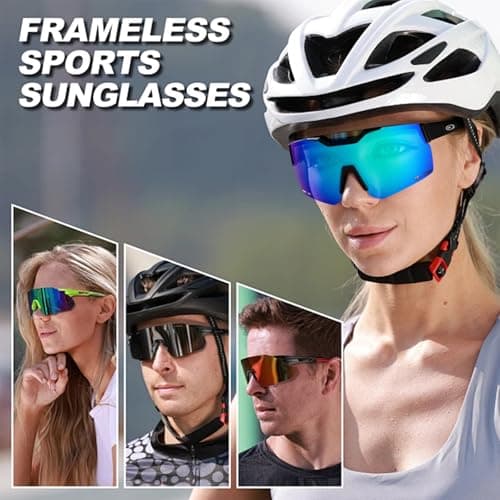 ActHose TR90 Polarized Sports Sunglasses for Men Women, UV400 Protection Lightweight Cycling Glasses for Outdoor Sports Fishing Running Baseball Softball - Thumbnail 6