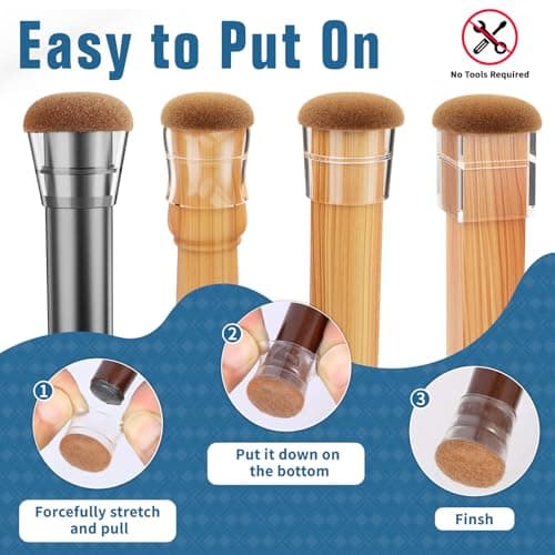 Nxoizam Chair Leg Floor Protectors Extra Small 24PCS,Silicone Chair Leg Protectors for Hardwood Floors Round Chair Leg Caps/Covers Prevent Scratches Reduce Noise.Clear (Fit:10/16~13/16) - Thumbnail 3