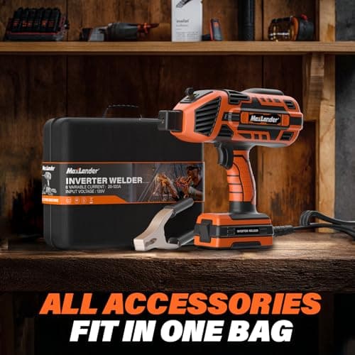 MAXLANDER Welding Machine Portable, 110V 120A Handheld ARC Welder with IGBT Inverter 5 Variable Current Adjustment, 20PCS Rods, Fits for 3/64"-1/8" Wire Rods - Thumbnail 6