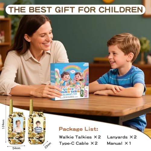GamiAcces Video Walkie Talkies for Kids with Camera, Rechargeable - Thumbnail 6