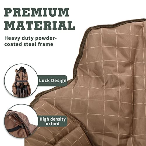 SUNNYFEEL Oversized Camping Chair Heavy Duty Folding Moon Chair Large Sofa Chair for Adults 500 LBS Portable Camp Lawn Chair with Storage Bag for Beach, Trip, Lawn, Outdoor Camp for Adults & Carry Bag - Thumbnail 3