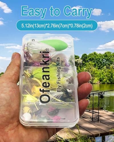 Hand Tied Fly Fishing Flies Assortment Kits, 36PCS Flies & Floating, Submersible Throwing Aid. Dry, Wet, Popper, Streamers, Wooly Buggers, Terrestrials | Trout, Bass Lure Set - Thumbnail 6