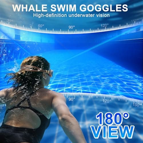 Whale Swim Goggles, HD Anti-Fog Goggles, Unisex | 100% UV Protection | Anti-Fog Design (Coconut Shell Brown) - Thumbnail 6