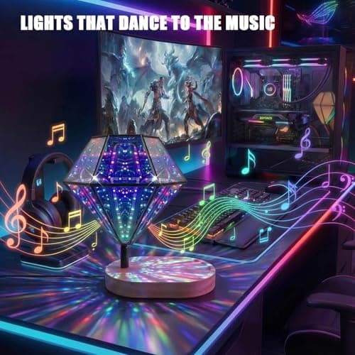 Infinity Mirror Light Infinite Diamond Color Art Lamp for Gaming Room Decor 3D Cool Cube RGBW Smart Color Changing Night Lighting USB-powered for Computer Gaming Desk Lamp Accessories Birthday Gift - Thumbnail 5