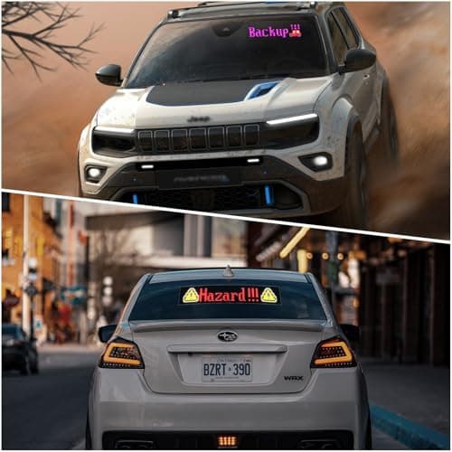 Large Programmable Indoor Windows LED Signs, P10 Resolution LED Sign,Bluetooth APP, for Cars Business Bars Gaming Rooms Restaurants Festivals (39"x 8") - Thumbnail 6