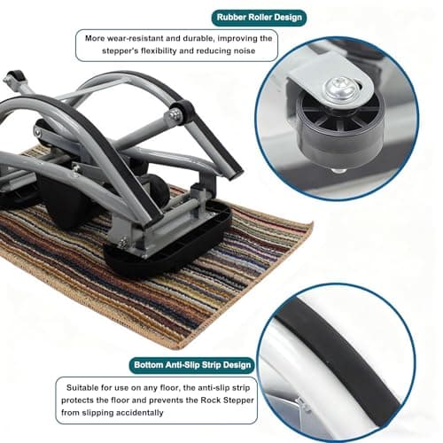 WIKONALK Portable Rock Stepper Side to Side,Low Impact Rocking Steppers for Exercise at Home with Resistance Bands and Non-Slip Mat,Rock Stepper Exercise Equipment for Apartment,Living Room - Thumbnail 3