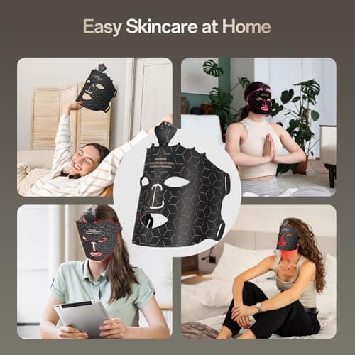 Red Light Mask for Face - 7 Colors Cordless Silicone Face Mask, Facial Mask Skincare at Home, Skin Care Mask Suitable for Women, Soft Flexible, Portable - Thumbnail 5
