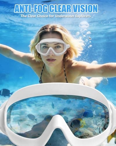 Aegend Swim Goggles for Adult Youth - 2 Pack Wide View Anti-Fog Anti-UV Swimming Goggles for Men & Women (White & Black) - Thumbnail 4