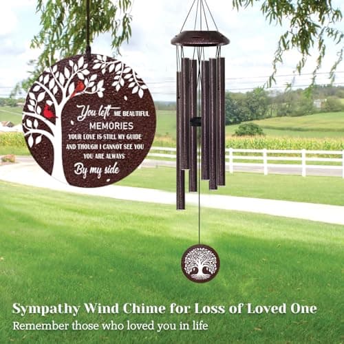 Howarmer Memorial Gifts for Loss of Mom/Dad - 32" Cardinal Sympathy Wind Chimes with Tree of Life - Bereavement Remembrance Condolence Gifts for Loss of Loved One -Memorial Chimes for Outside Garden - Thumbnail 6