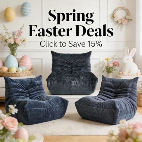 Ayovoch Bean Bag Chairs for Adults, Giant Bean Bag Chair, Memory Foam Beanbag Chair, Bean Bag Sofa for Living Room, Dorms, Apartments, Reading Corner (Black Plush) - Thumbnail 5