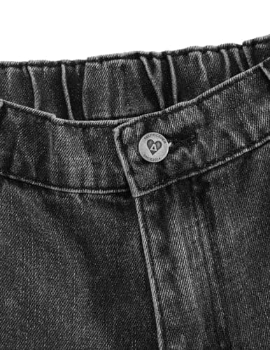 Aelfric Eden Rhinestone Baggy Jorts Women Men Baggy Denim Shorts Y2K Streetwear Summer Trendy Loose Fit Short Jeans Black Medium - Thumbnail 5