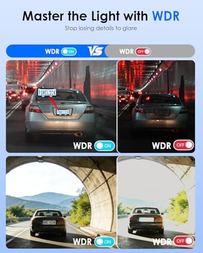 4K+4K Dash Cam Front and Rear, Free 128GB Card Included, 5.8GHz WiFi-20MB/s Fast Download, Dash Camera for Cars with Accurate GPS, G-Sensor, WDR Night Vision, 3.39" IPS Screen, 24H Parking Mode - Thumbnail 3