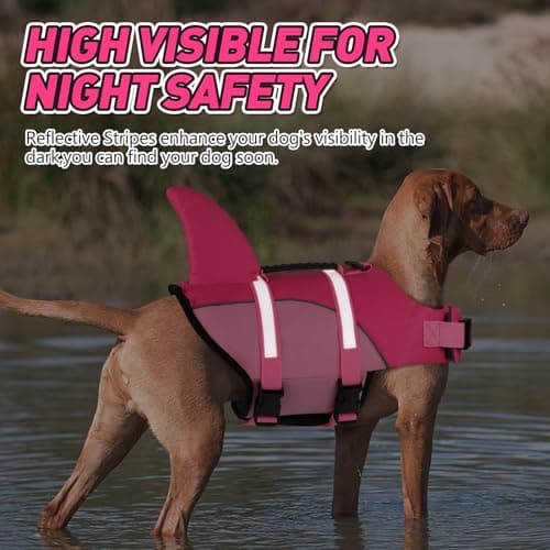 DogLay Ripstop Shark Dog Jacket with Superior Buoyancy and Rescue Handle, Adjustable Dog Vest for Swimming and Boating, Pet Flotation Vest for Small to Large Dogs - Thumbnail 5