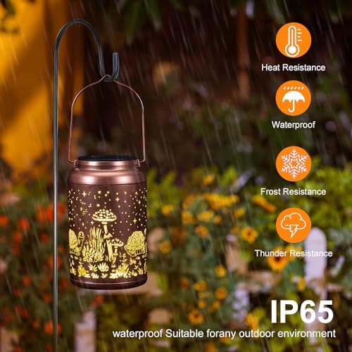 2 Pack Turtles Solar Lanterns Outdoor Waterproof - Mothers Day Gifts for Mom Grandma, Birthday Gifts for Women Solar Lights Outdoor Garden Decor for Outside, Patio, Outdoor, Yard - Thumbnail 4