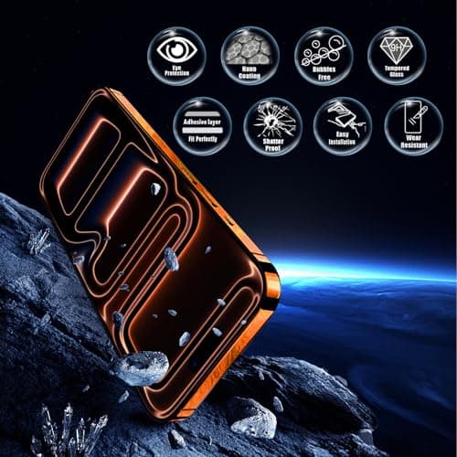 JESOHO Screen Protector for iPhone 17 Pro(6.3 inches) Blue Light Blocking,Anti Reflective Shatterproof HD Tempered Glass with Easy Installation Tray,Touch Sensitive,9H,2 Pack - Thumbnail 5