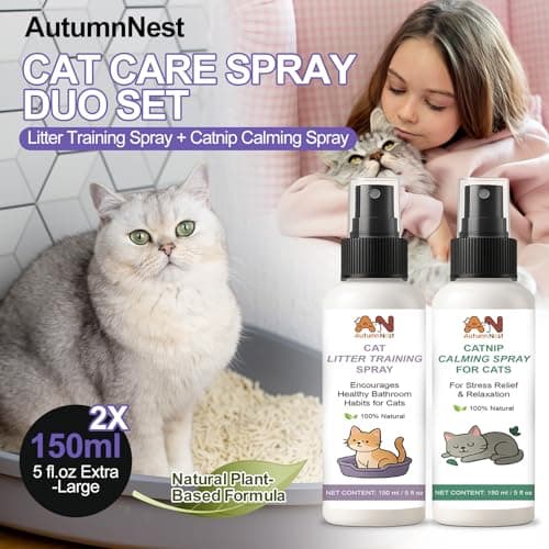 AutumnNest Cats Calming & Litter Training Spray Kit – 2-Pack 150ml Duo, Cat Training Spray with Catnip Calm & Cat Litter Attractant, Helps Stop Cats from Urinating in House, Safe Behavior Aid - Thumbnail 2