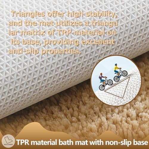 TIQOGRZP Flower Bath Mat, 32" x 20" Cute Bath Mats,Soft Retro Floral Bathroom Rug,Non Slip TPR, Machine Washable Bathroom Mat,for Bathroom Door, Bedroom (Floral Fragrance, 32" x 20") - Thumbnail 5