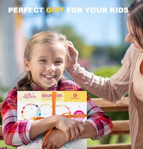 Dowsabel Clay Beads Bracelet Making Kit for Beginner, 5000 Pcs Preppy Polymer Clay Beads with Charms Kit for Jewelry Making, DIY Arts and Crafts Birthday Gifts Toys for Kids Age 6-13 - Thumbnail 6