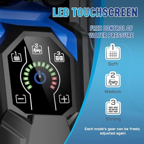 Pressure Washer with Touch Screen, 5000PSIIMAX Power Washer with Foam Cannon, Washer Pressure Machine for Cars, Fences, Patios, Decks and Driveway Cleaning - Thumbnail 3