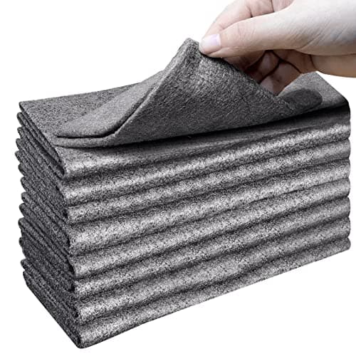 XANGNIER Thickened Magic Cleaning Cloth,8 Pcs Lint Free Cloth,Reusable Microfiber Cleaning Rag for Windows,Mirror,Glass,Car,Gray - Image 1