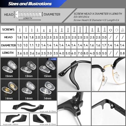Eye Glasses Repairing Kit, MINGFIX Magnetic Eyeglass Repair Tool Set with Multiple Size Screws,8 Precision Screwdrivers,Nose Pads,Ear Grips and Tweezer with Travel Case for Glasses,Sunglasses - Thumbnail 5