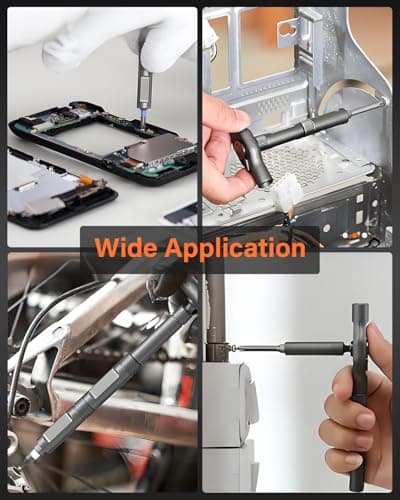 42 in 1 Magnetic Screwdriver Set, Ratchet Screwdriver Set, DIY Multi Bit Magnetic Drive Set with Detachable Ratchet Handle, Portable Compact Repair Tool Kit for Furniture Computer Bicycle, Orange - Thumbnail 6