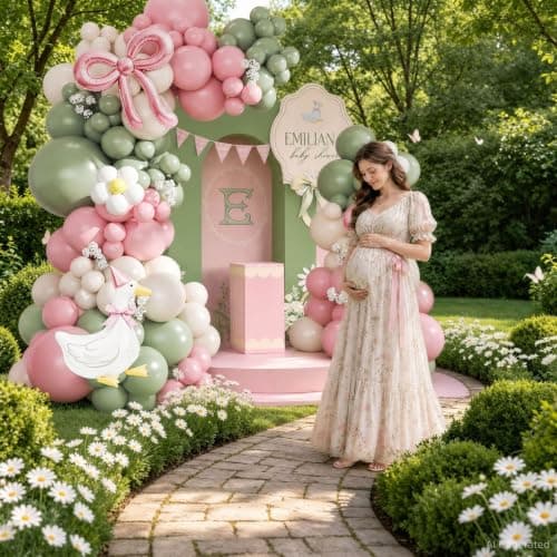 Roveair Goose Balloons Arch Kit Bow Goose Baby Shower Party Decoration - Thumbnail 6