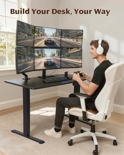 TOPSKY Dual Motor Electric Standing Desk Frame, Height Adjustable Sit Stand Base for Home Office, Fits Table Tops up to 70.8 x 31.5 Inch, 225 lb Capacity (Black, Without Stand) - Thumbnail 6
