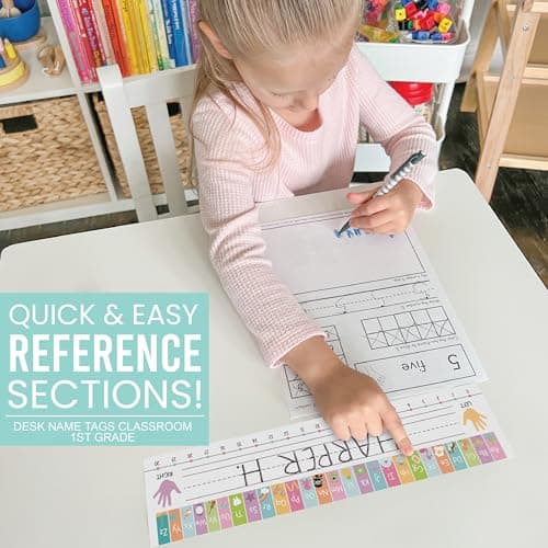 Hadley Designs Desk Name Tags for Classroom –25 Student Name Tags for Desks, 13x3 Name Plates for Classroom Decor, Teacher Supplies, Pastel Nametags, 1st-3rd Grade Kindergarten Preschool Must Haves - Thumbnail 3